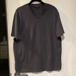 NWOT. Vince v-neck tee. Made in USA. Charcoal.